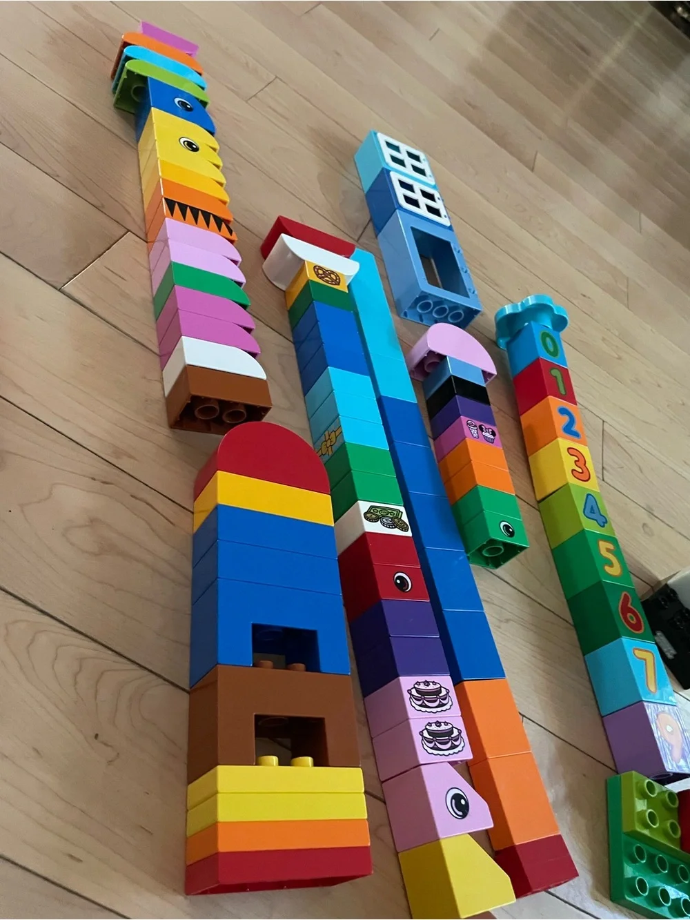 Colorful Kids Building Block Vehicles Playset - Multi-Color